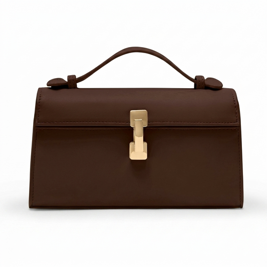 Vynt Velvet Brown Clutch